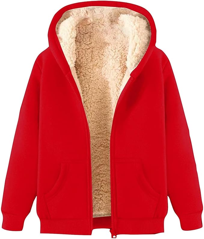 Behaaglijke fleecetrui voor dames met capuchon, ideaal voor koude herfst- en winterdagen.