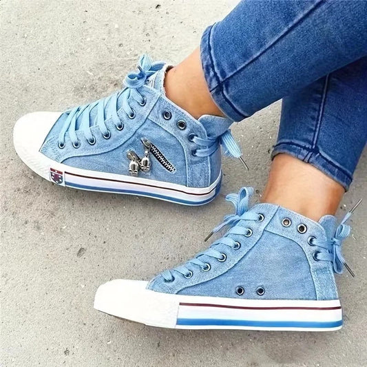 Sportschoenen in denim-stijl - Adela