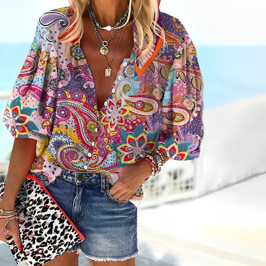 Shirt met mandalaprint - Elizabeth