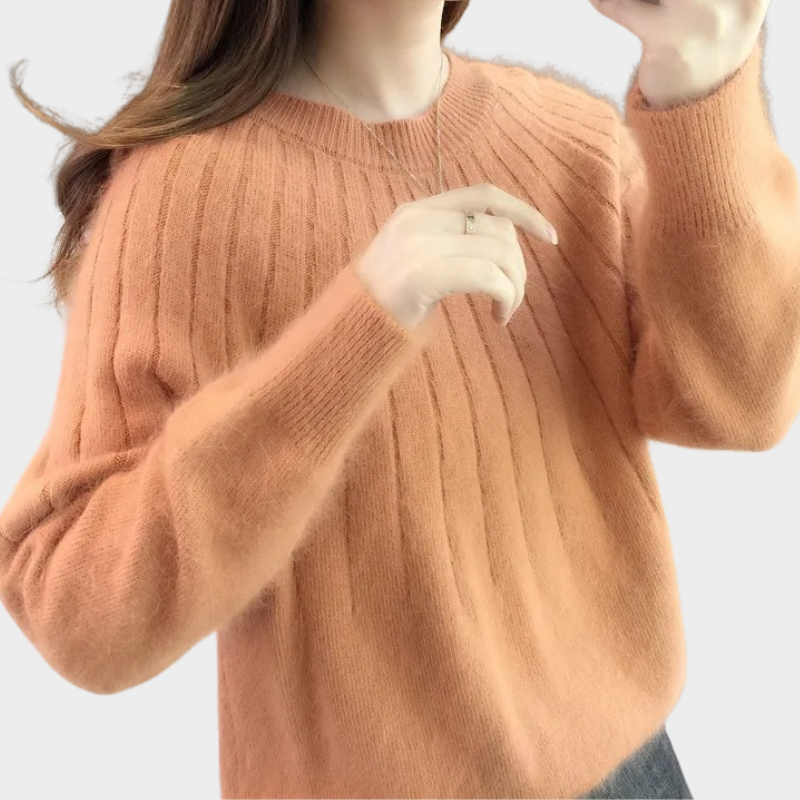 Elegante gebreide trui voor dames, ideaal voor winterse dagen en speciale gelegenheden