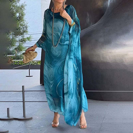 Elegante chiffon jurk voor de lente, ideaal voor stijlvolle gelegenheden