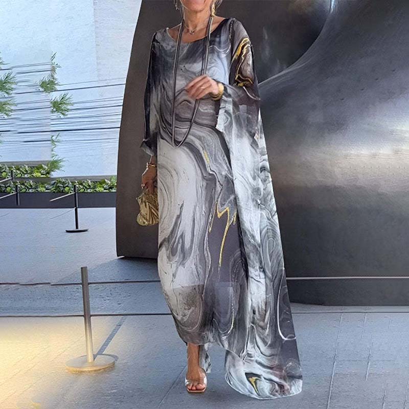 Elegante chiffon jurk voor de lente, ideaal voor stijlvolle gelegenheden