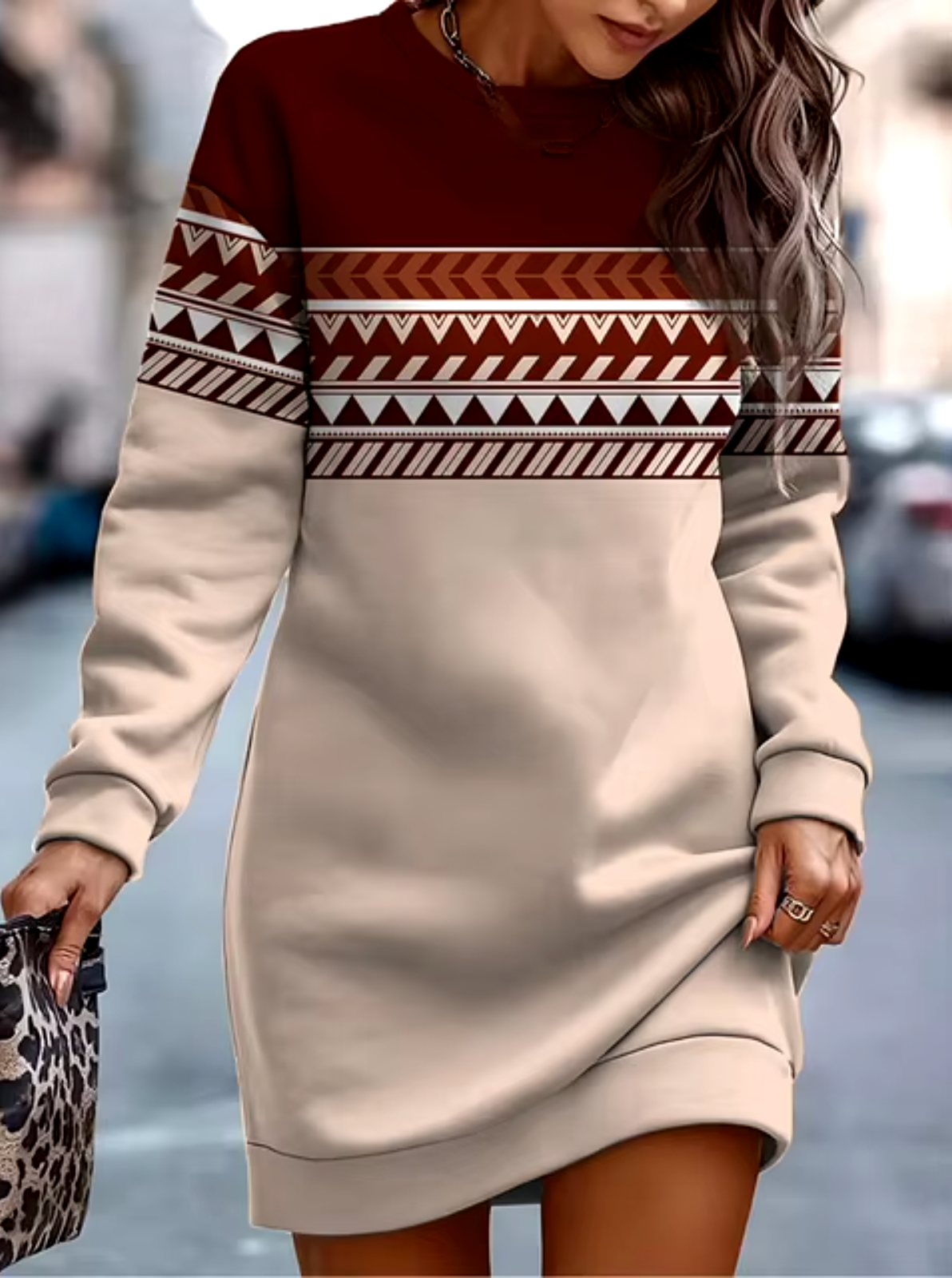  Elegante jumperjurk voor dames, ideaal voor koude dagen met een chic en comfortabel ontwerp.