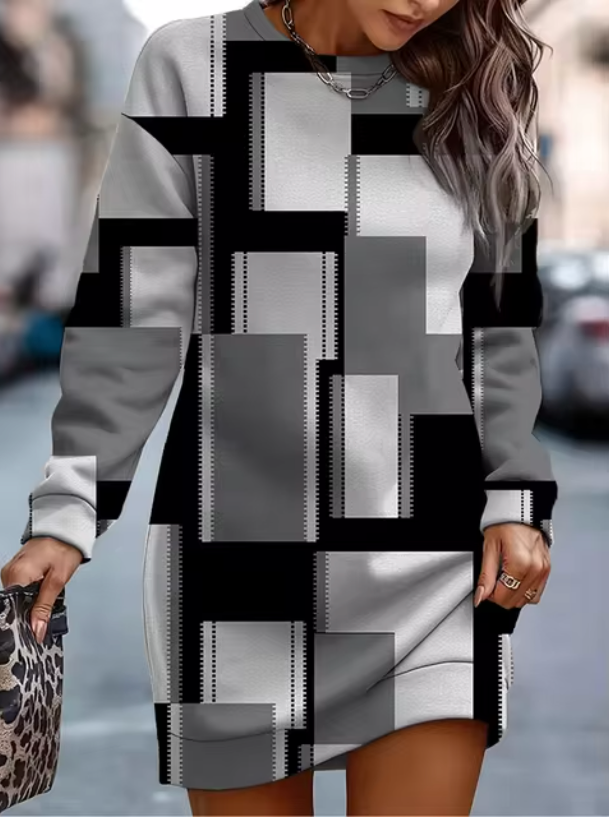  Elegante jumperjurk voor dames, ideaal voor koude dagen met een chic en comfortabel ontwerp.