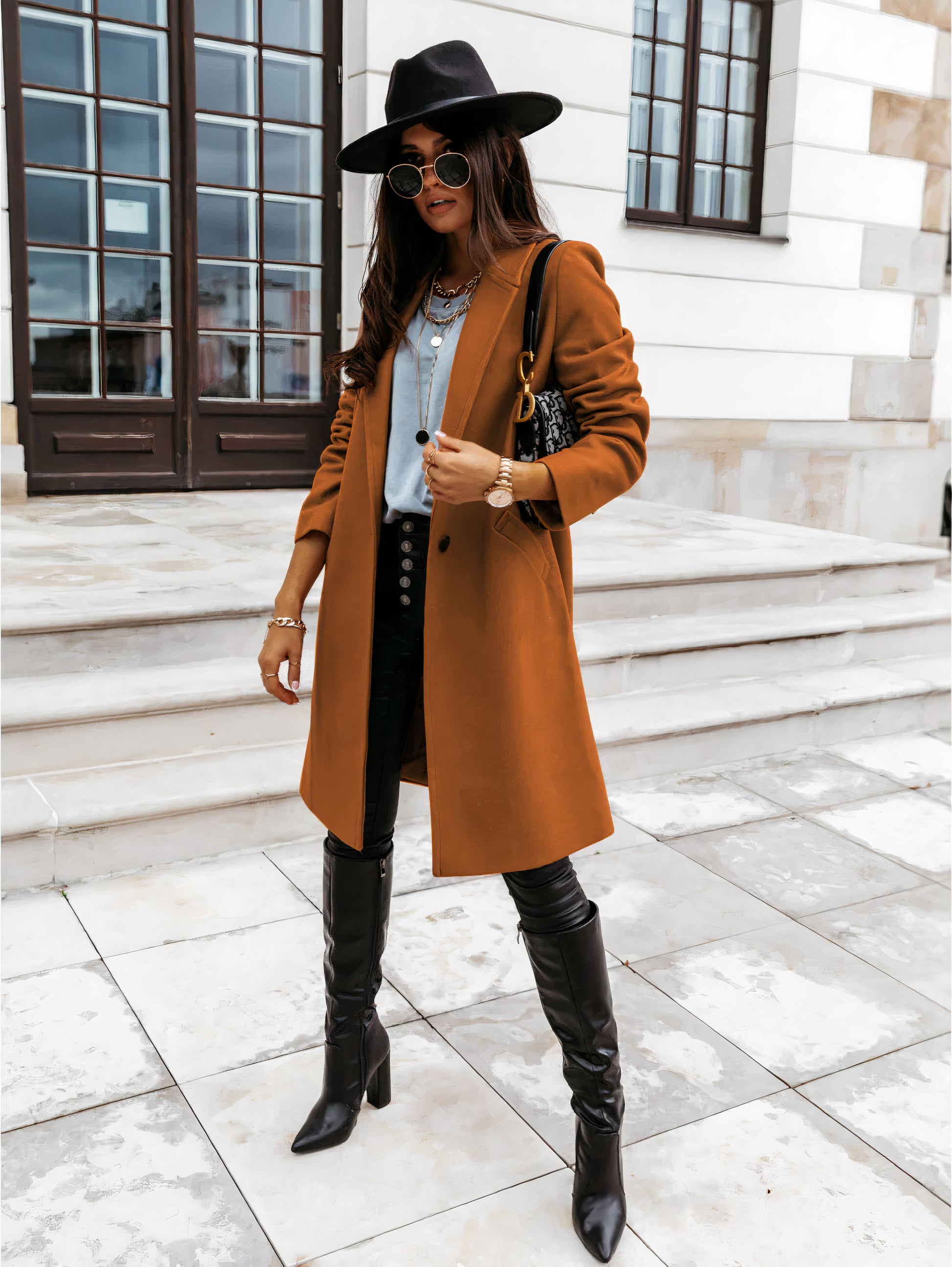 Elegante winterjas voor dames, perfect voor herfst- en winterdagen.