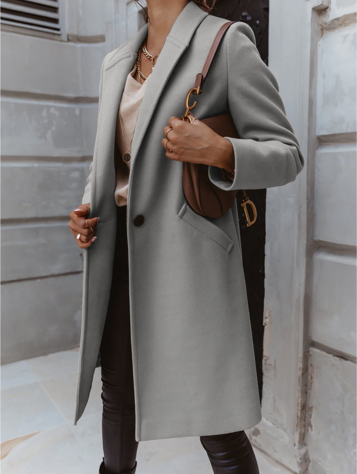 Elegante winterjas voor dames, perfect voor herfst- en winterdagen.