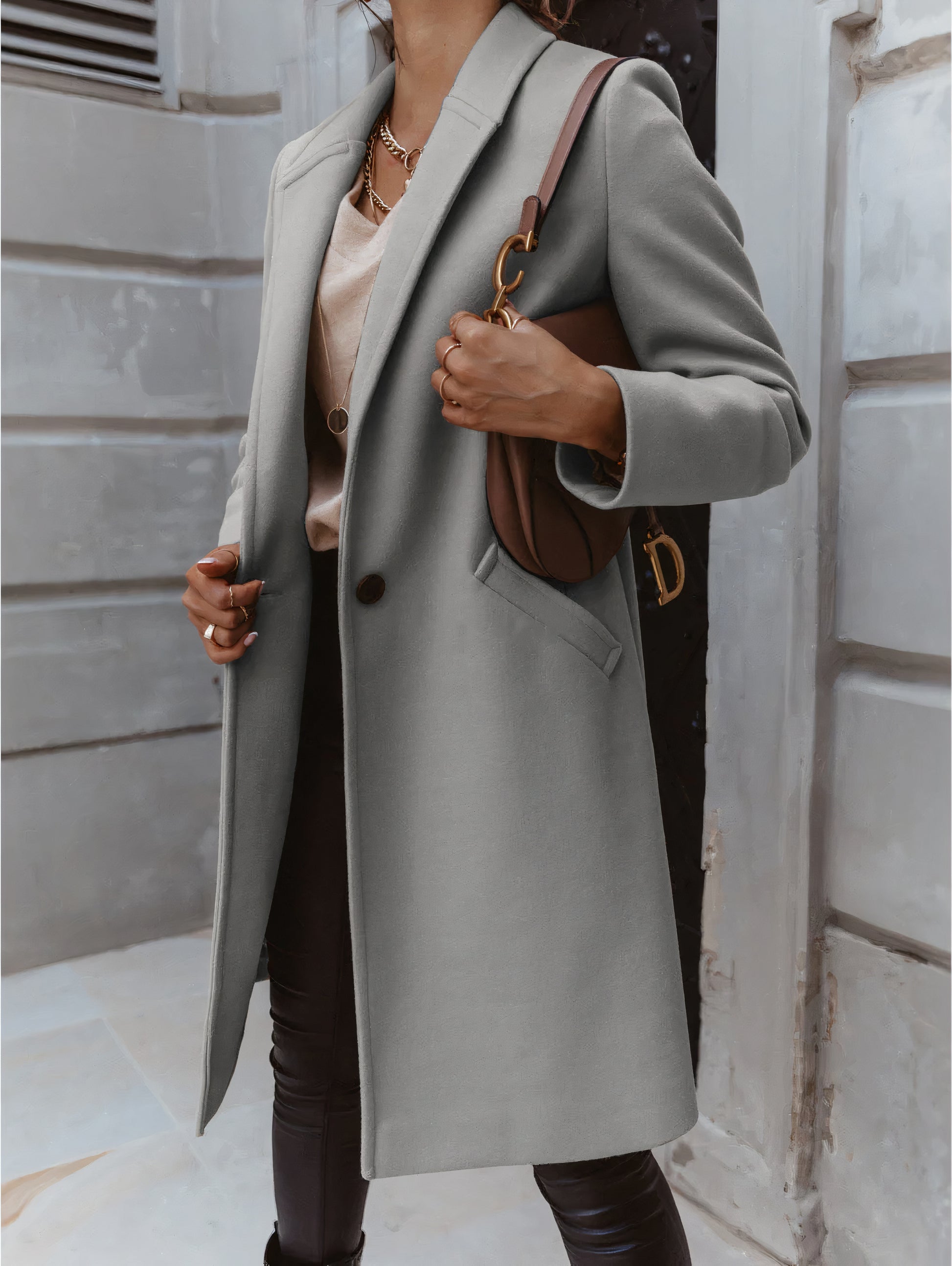 Elegante winterjas voor dames, perfect voor herfst- en winterdagen.