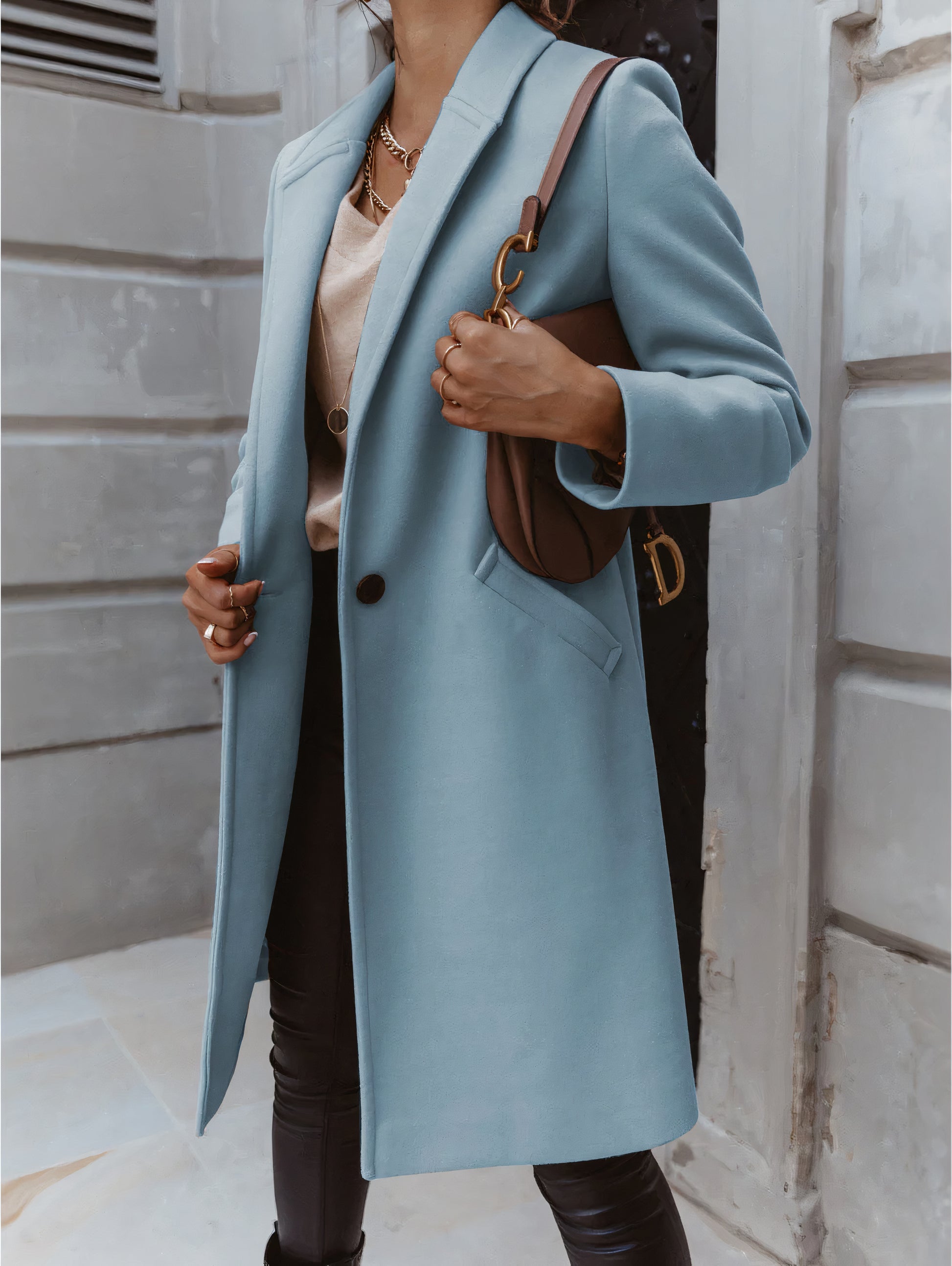 Elegante winterjas voor dames, perfect voor herfst- en winterdagen.