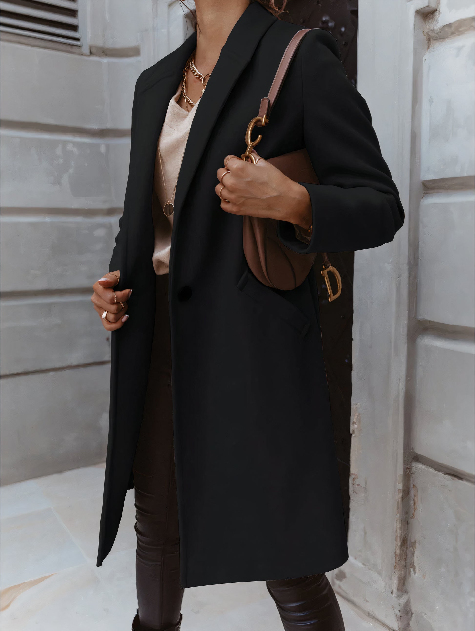 Elegante winterjas voor dames, perfect voor herfst- en winterdagen.