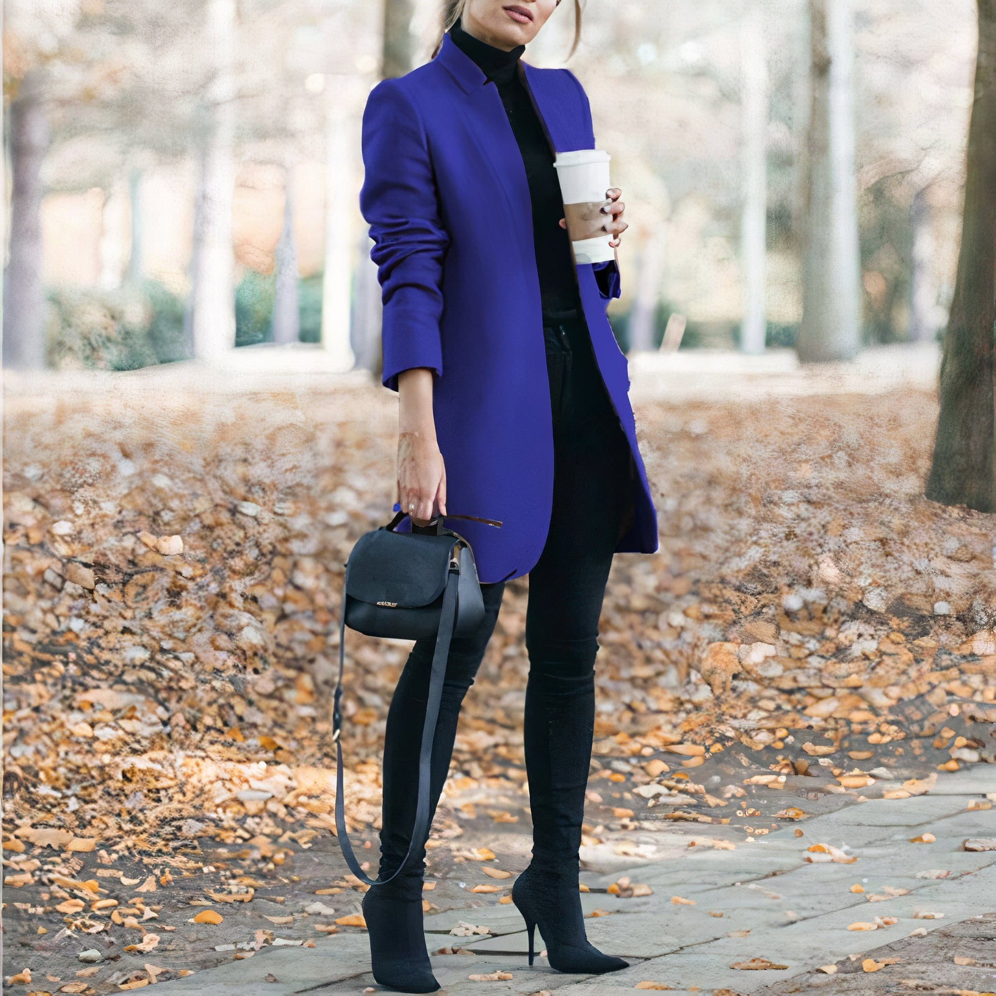 Elegante winterjas voor dames, ideaal voor herfst- en winterdagen, met een moderne snit en klassiek ontwerp.