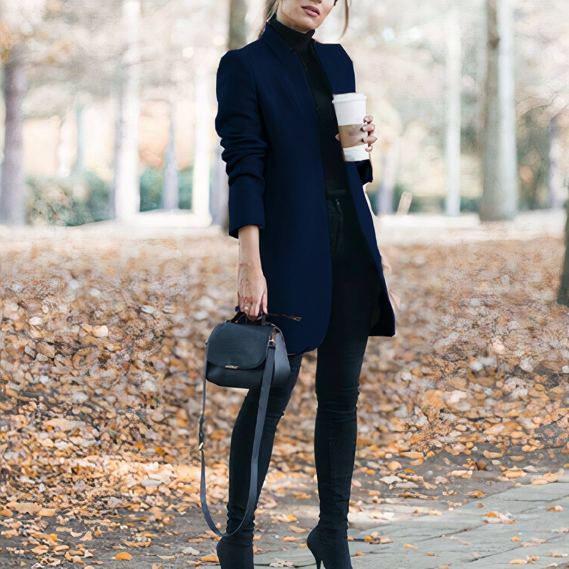 Elegante winterjas voor dames, ideaal voor herfst- en winterdagen, met een moderne snit en klassiek ontwerp.