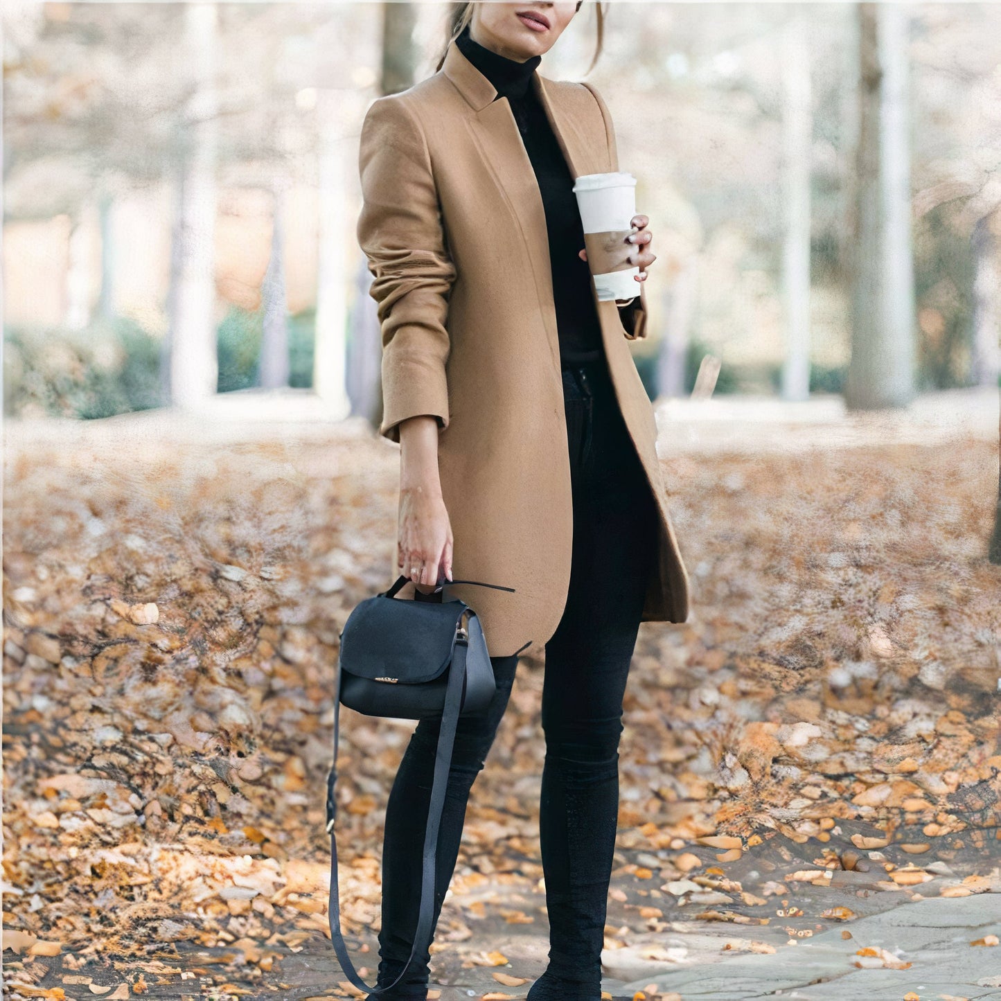 Elegante winterjas voor dames, ideaal voor herfst- en winterdagen, met een moderne snit en klassiek ontwerp.