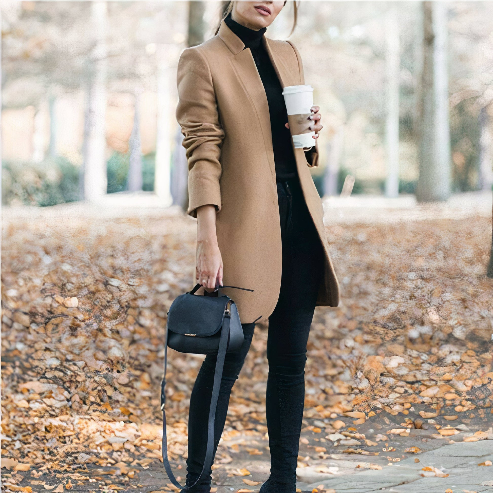 Elegante winterjas voor dames, ideaal voor herfst- en winterdagen, met een moderne snit en klassiek ontwerp.