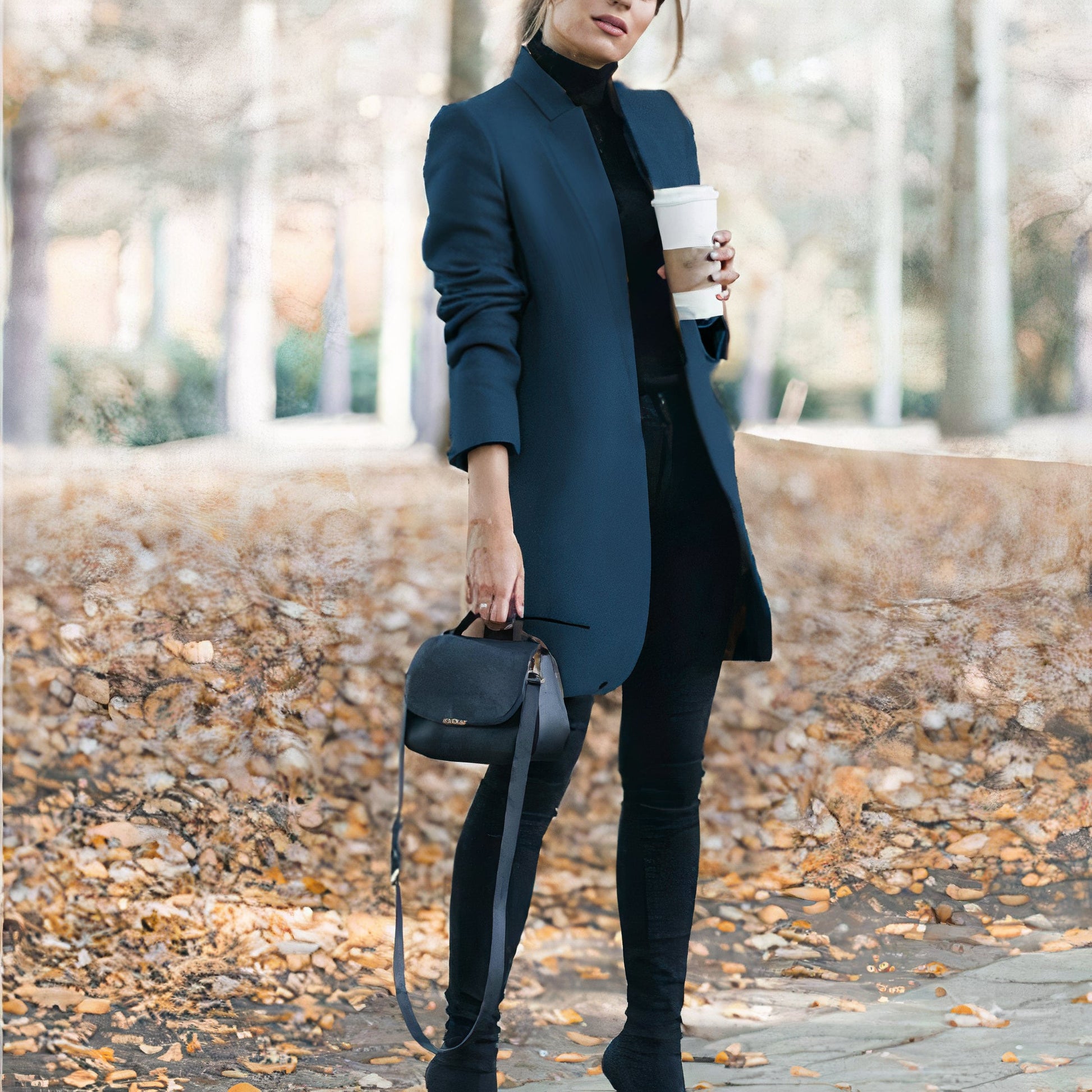 Elegante winterjas voor dames, ideaal voor herfst- en winterdagen, met een moderne snit en klassiek ontwerp.
