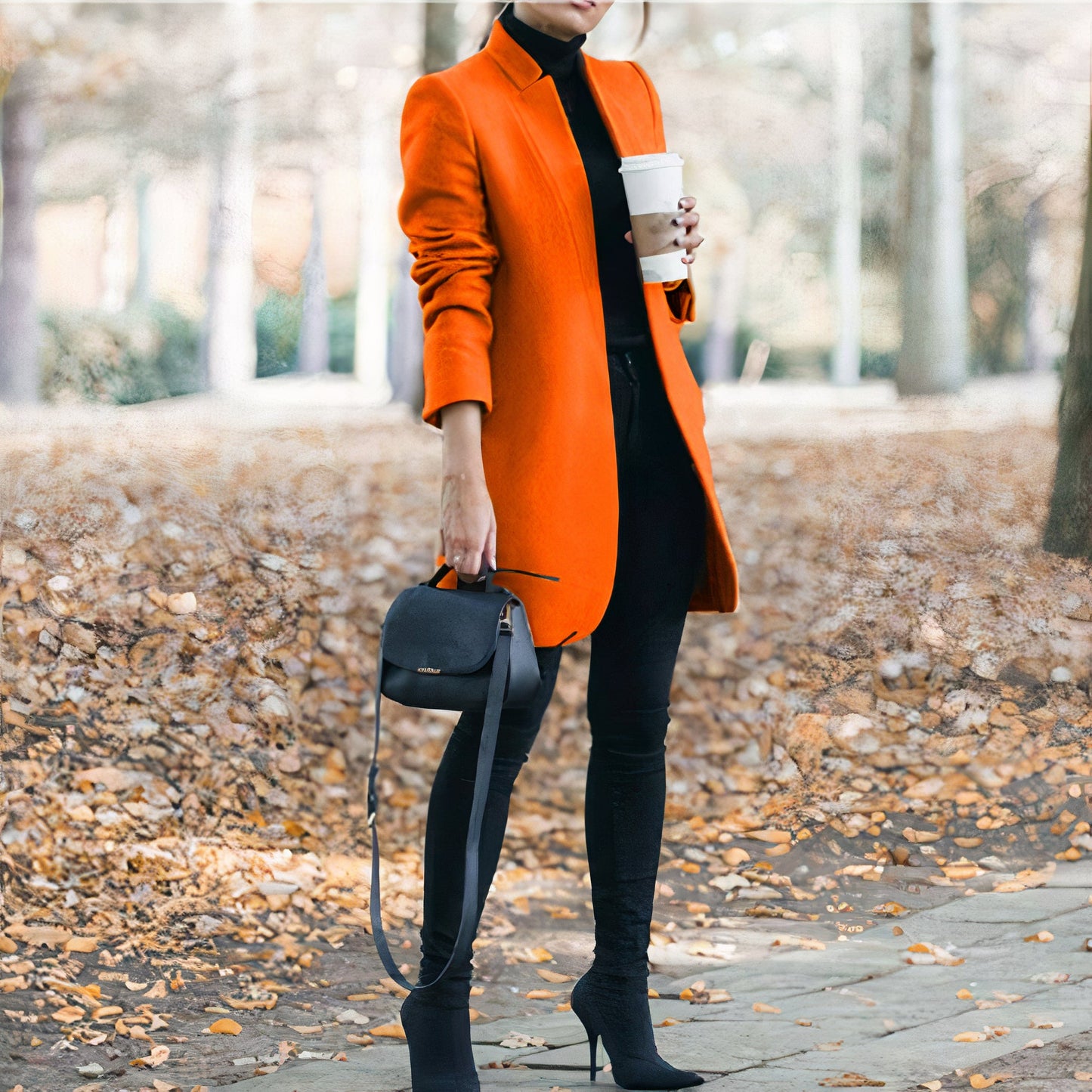 Elegante winterjas voor dames, ideaal voor herfst- en winterdagen, met een moderne snit en klassiek ontwerp.