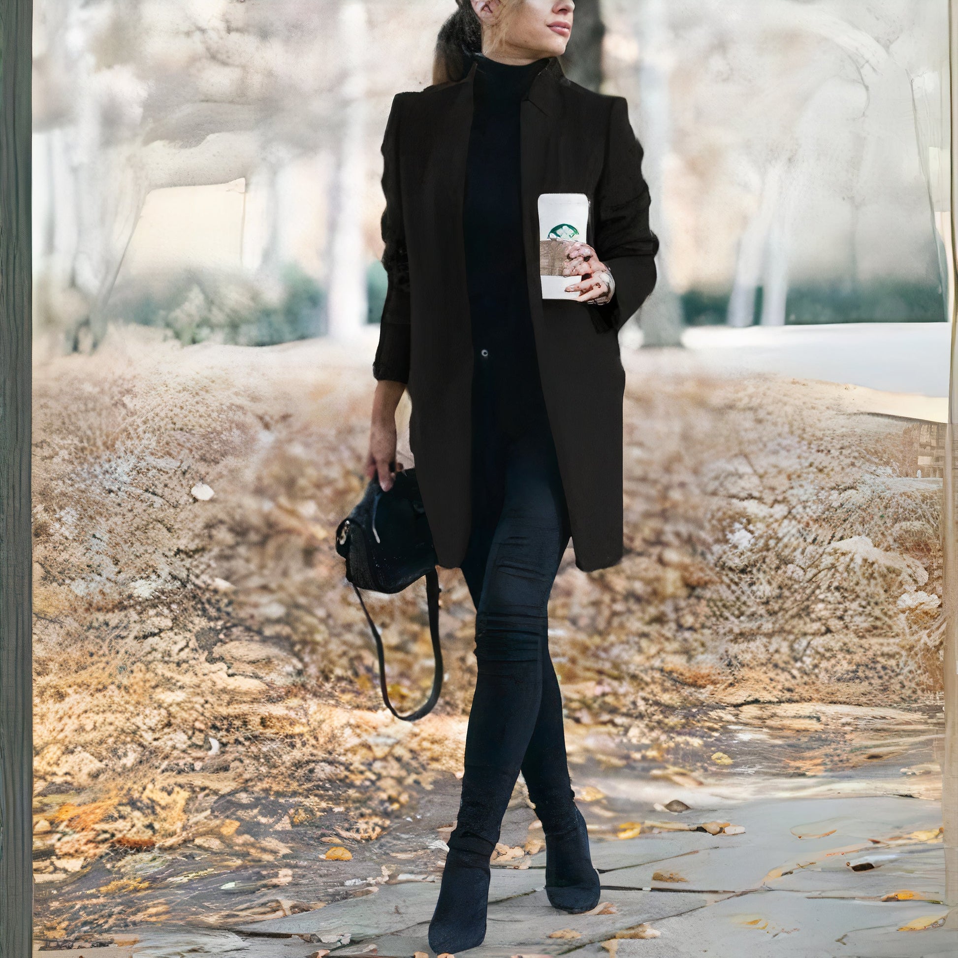 Elegante winterjas voor dames, ideaal voor herfst- en winterdagen, met een moderne snit en klassiek ontwerp.