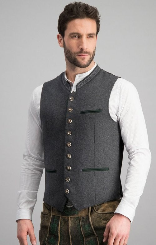 Elegant traditioneel herengilet in grijs - Zander