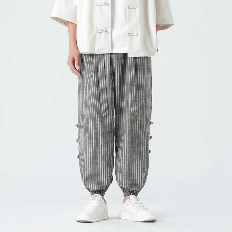 Elegante zomerbroek voor heren van katoen en linnen - licht, ademend en perfect voor warme dagen.
