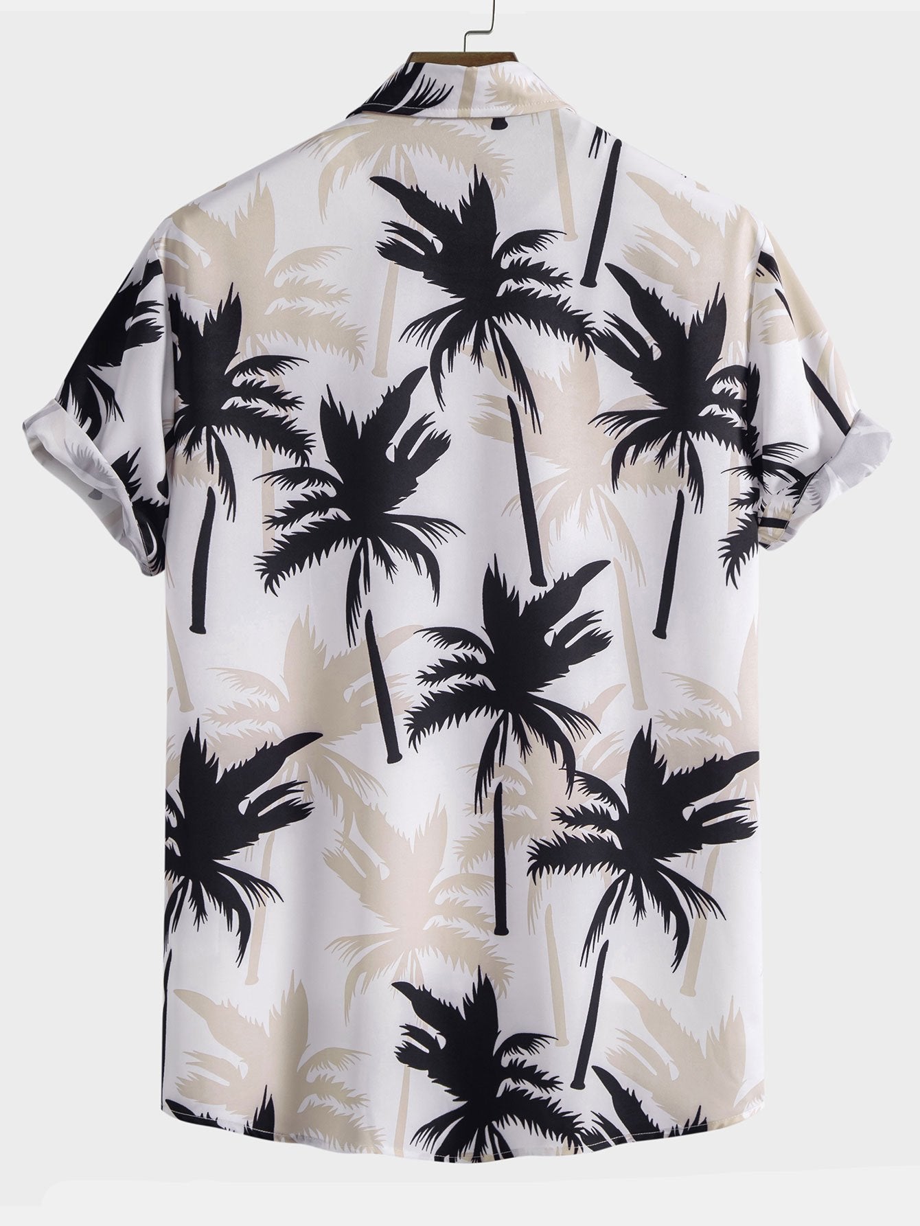 Shirt met palmboommotief en knoopsluiting - Keller