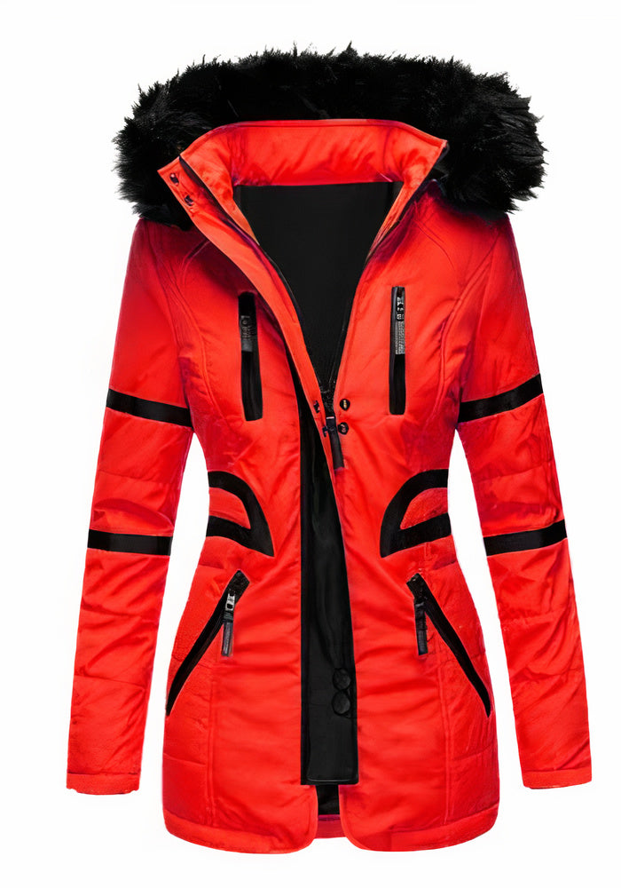 Klassiek wind- en waterdicht jas voor dames met een weerbestendig ontwerp en comfortabele pasvorm voor herfst- en winterdagen.