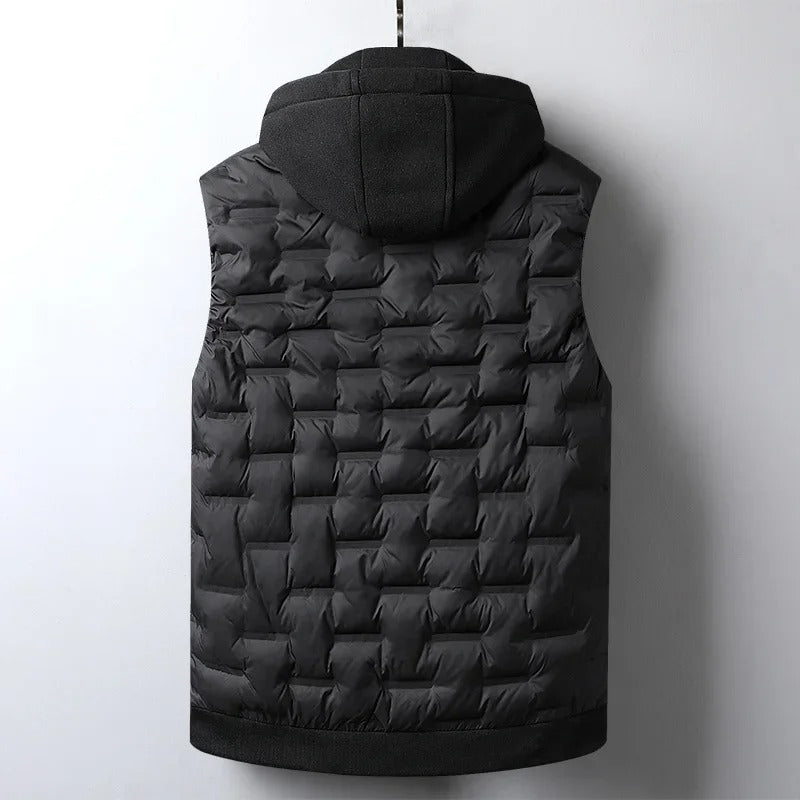 Lichtgewicht gilet met capuchon, ideaal voor herfst- en winterdagen, afneembare capuchon, ademend materiaal en veelzijdig ontwerp.