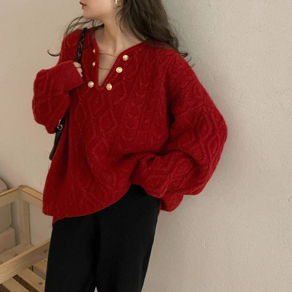 Casual wintertrui voor dames met een zacht gebreid ontwerp, ideaal voor herfst- en winterdagen.