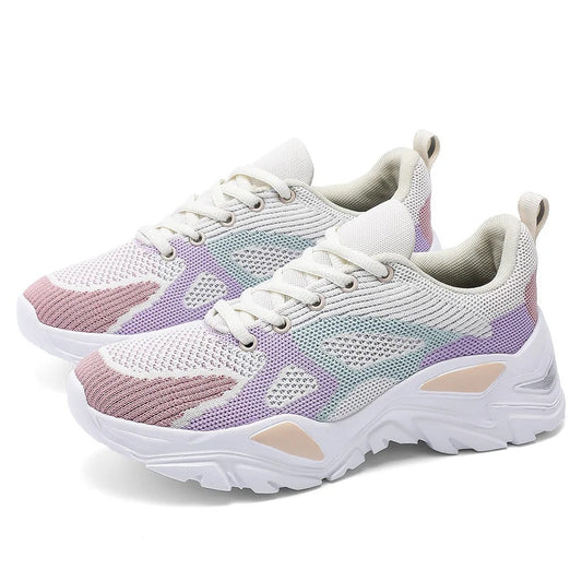 Atmungsaktive Mesh-Plateau-Sneakers - Irena