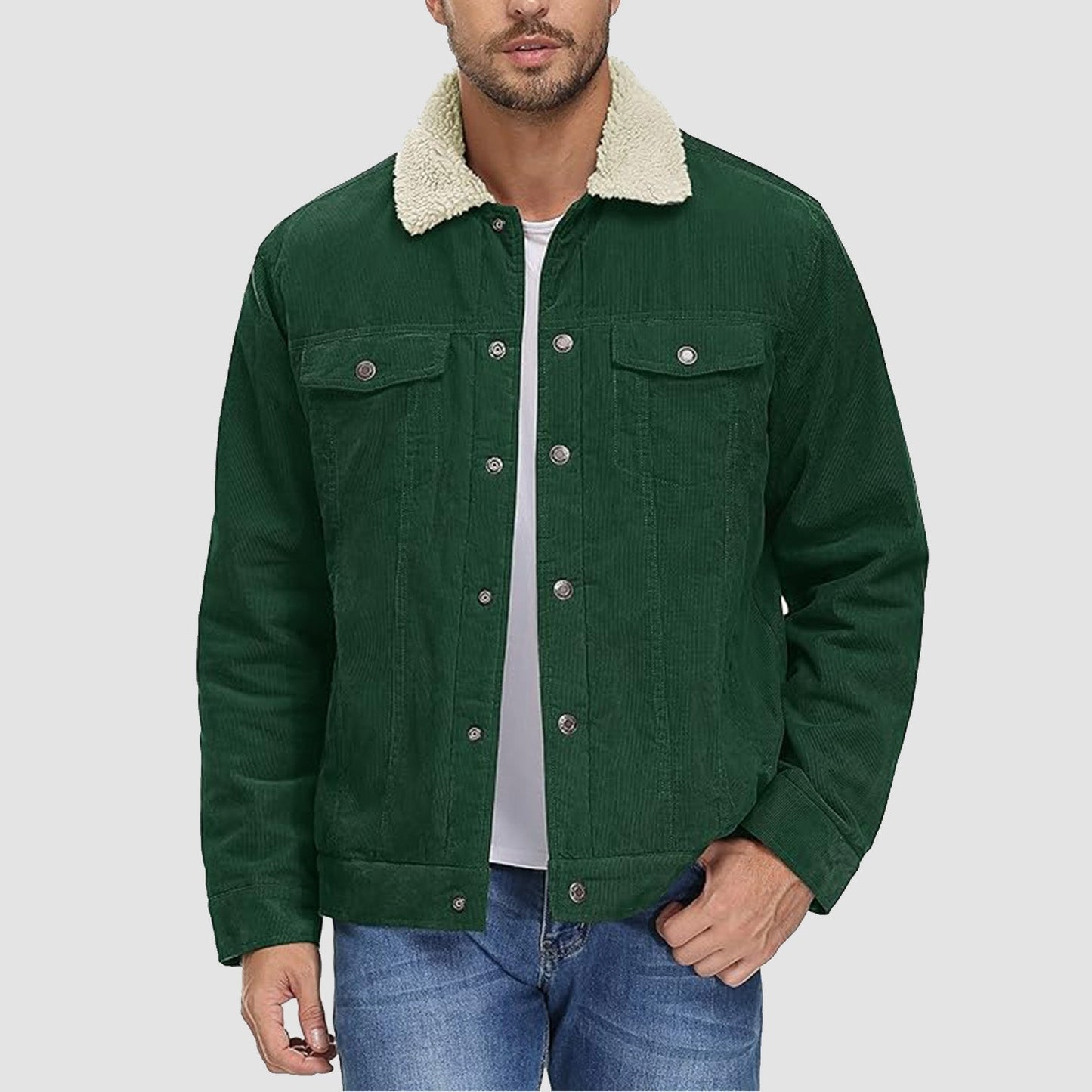 Corduroy herenjas met sherpa voering - Joep