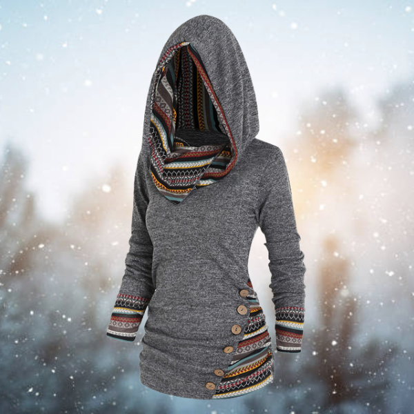 Modieuze trui met capuchon voor dames, comfortabel en stijlvol, met een nonchalante capuchon voor een trendy look