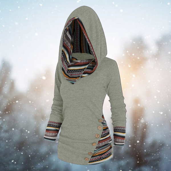 Modieuze trui met capuchon voor dames, comfortabel en stijlvol, met een nonchalante capuchon voor een trendy look