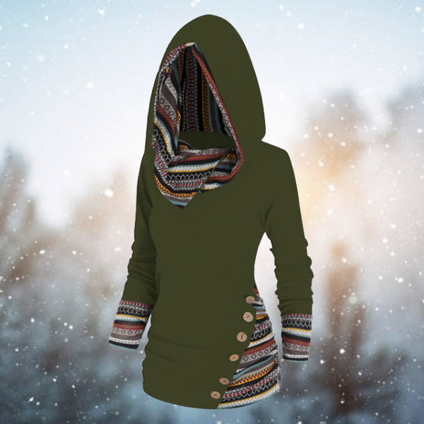 Modieuze trui met capuchon voor dames, comfortabel en stijlvol, met een nonchalante capuchon voor een trendy look