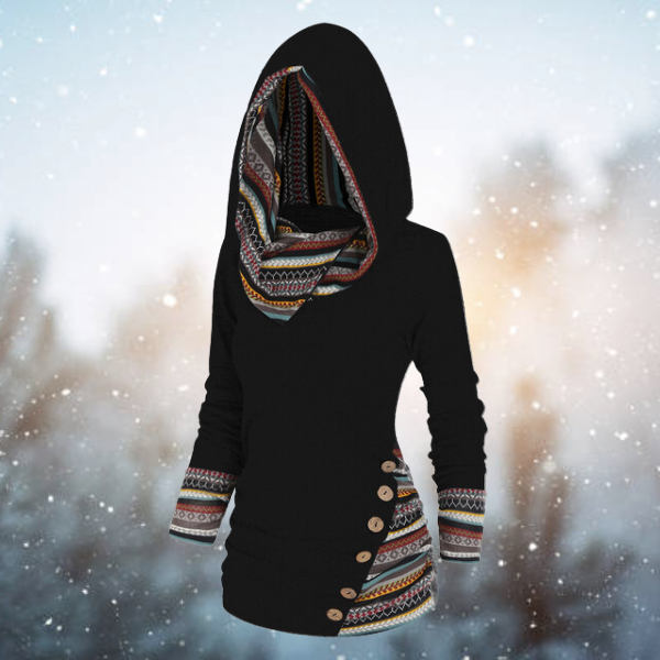 Modieuze trui met capuchon voor dames, comfortabel en stijlvol, met een nonchalante capuchon voor een trendy look