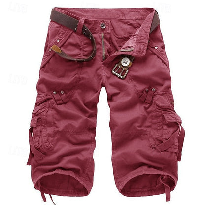 Comfortabele en functionele cargo shorts met meerdere zakken voor heren, ideaal voor de zomer en buitenactiviteiten