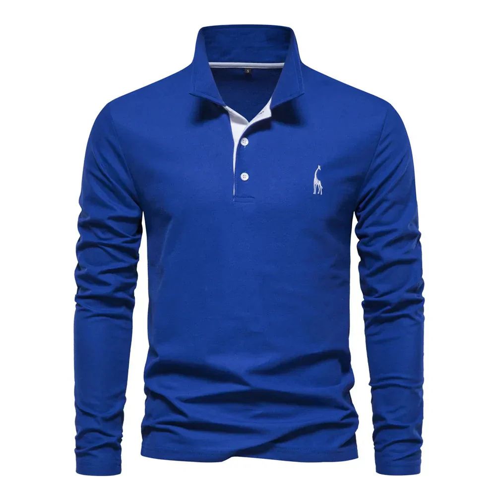 Modieuze polo met lange mouwen voor heren, ideaal voor herfst en winter.

