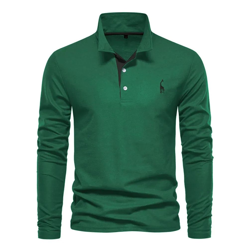 Modieuze polo met lange mouwen voor heren, ideaal voor herfst en winter.

