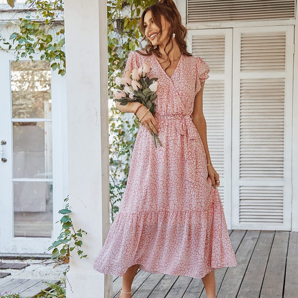 Elegante midi zomerjurk - Aula