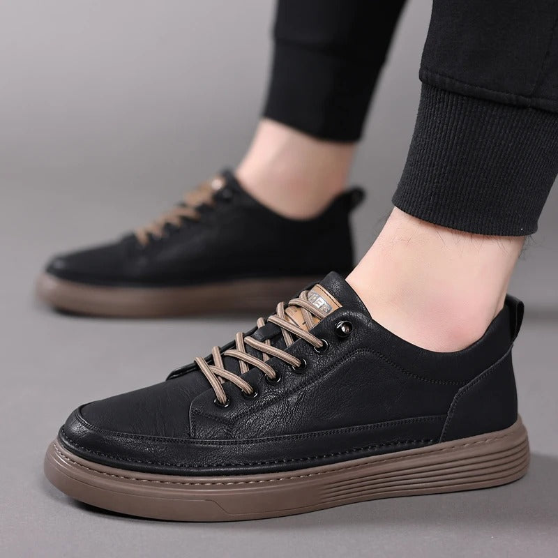 Echt leren herenschoenen, ideaal voor de herfst en winter, leer van hoge kwaliteit met een comfortabele zool en antislipzool.