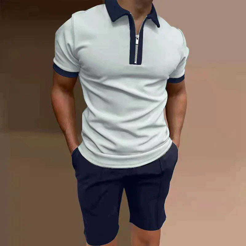 Slim herenshirt & shorts zomerset - stijlvol, luchtig en perfect voor warme dagen