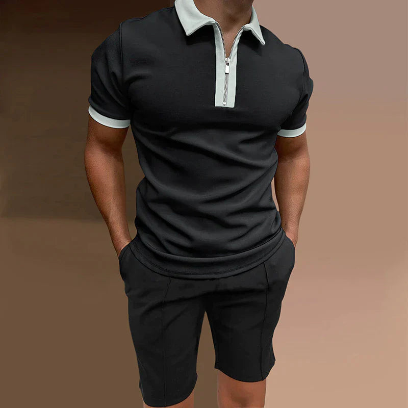 Slim herenshirt & shorts zomerset - stijlvol, luchtig en perfect voor warme dagen