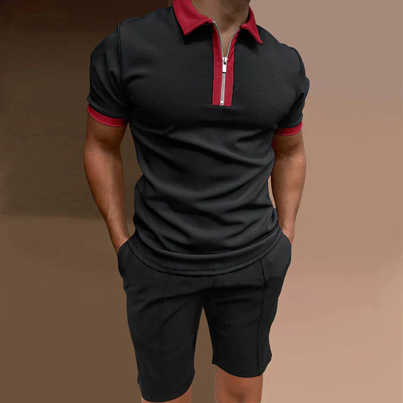 Slim herenshirt & shorts zomerset - stijlvol, luchtig en perfect voor warme dagen