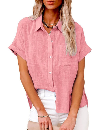 Casual blouse met korte mouwen - Ebrel