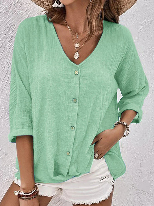 Tijdloos linnen zomershirt voor dames - luchtig, stijlvol en perfect voor warme dagen