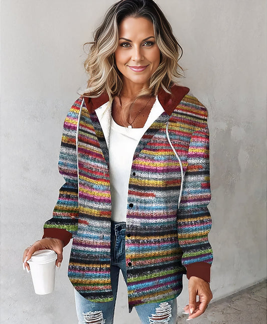 Warm vest met capuchon voor dames, perfect voor herfst- en winterdagen, met zacht materiaal en praktisch ontwerp.