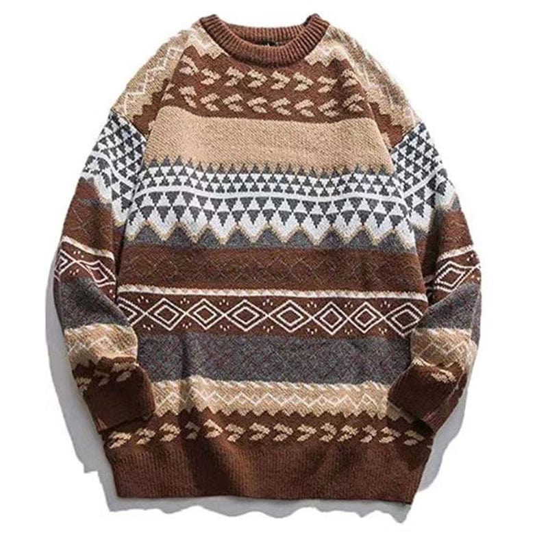Warme vintage wintertrui voor mannen, ideaal voor stijlvolle en gezellige outfits in de winter.
