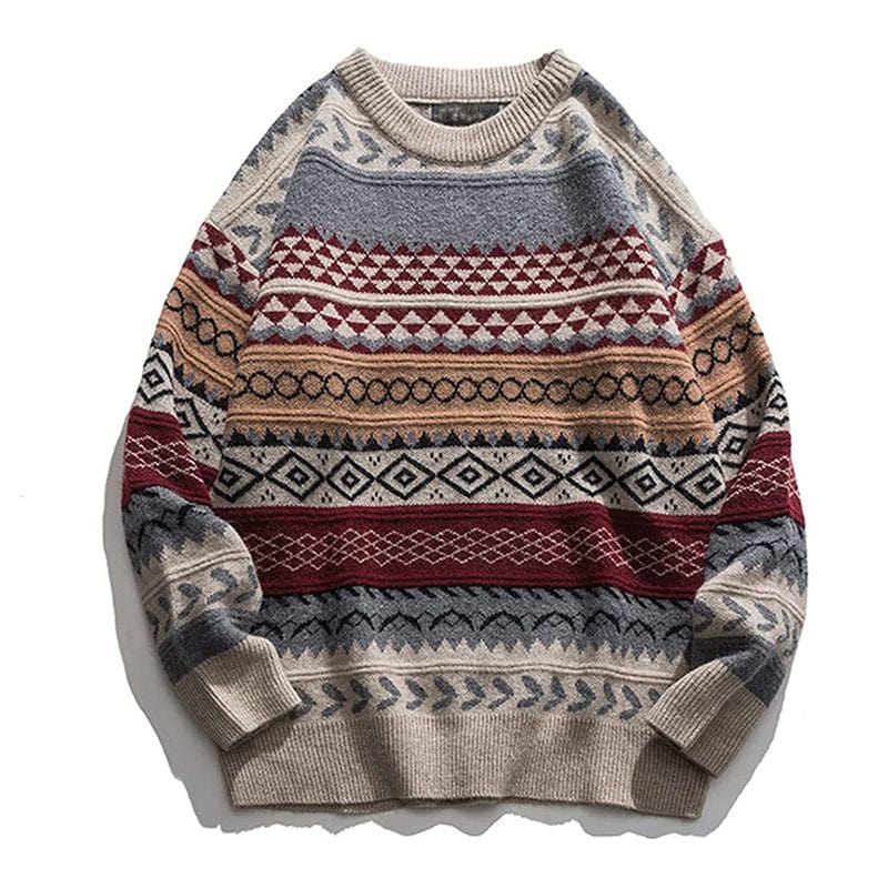 Warme vintage wintertrui voor mannen, ideaal voor stijlvolle en gezellige outfits in de winter.