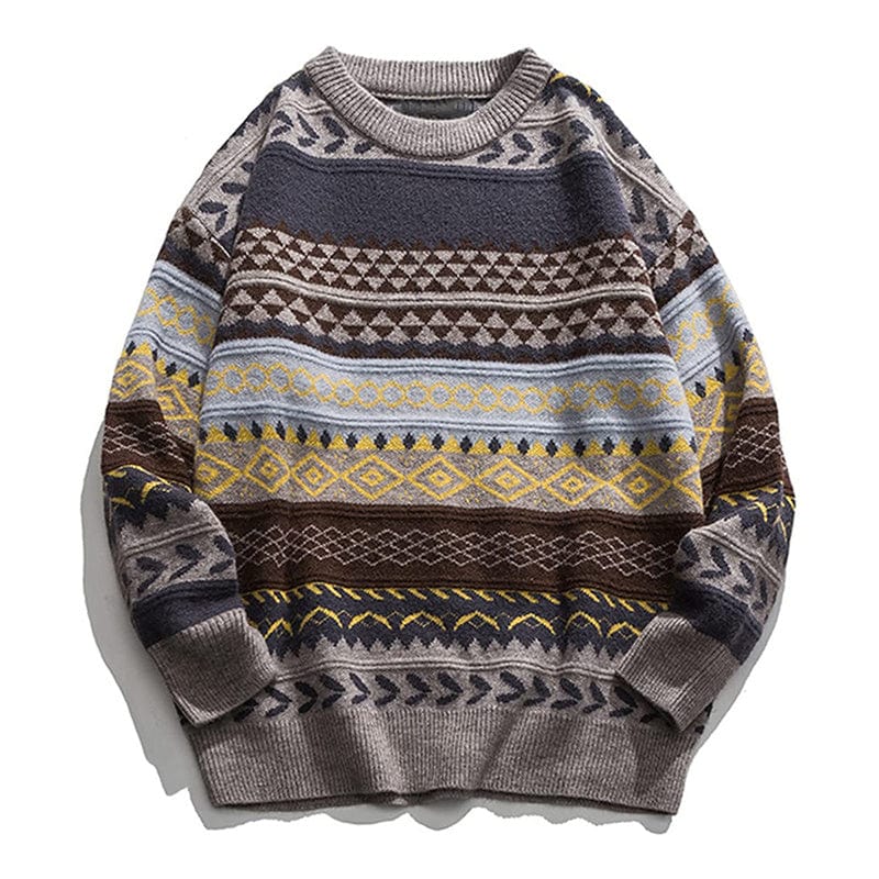 Warme vintage wintertrui voor mannen, ideaal voor stijlvolle en gezellige outfits in de winter.