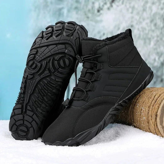 Waterdichte winterschoenen voor heren met een antislipzool en warme binnenvoering, ideaal voor koude dagen.