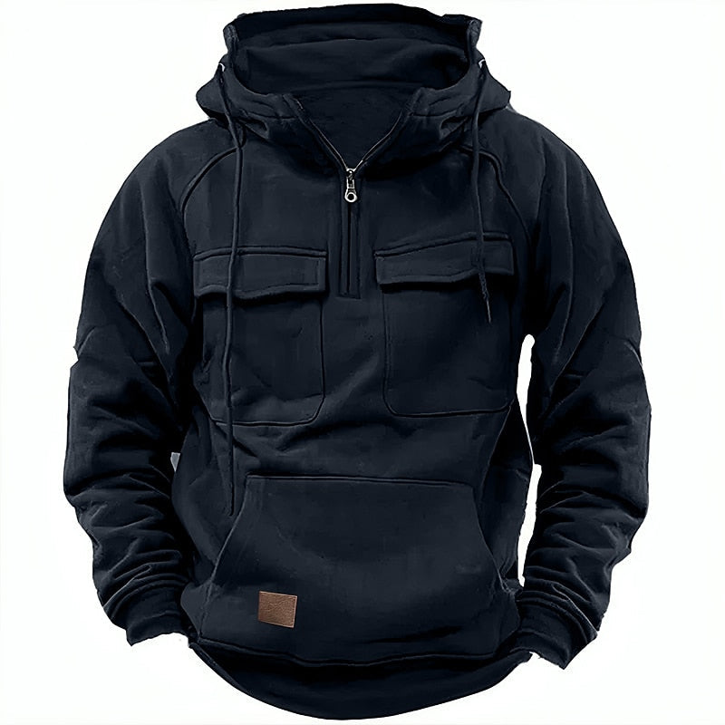 Casual hoodie met ritssluiting - Timo