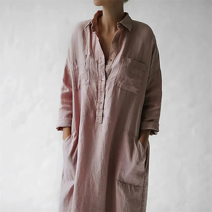 Stijlvolle lange roze jurk - Ciena