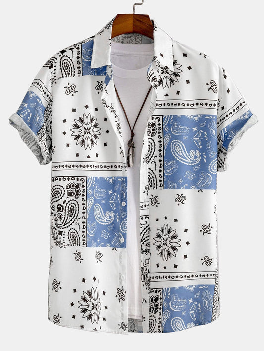 Lichtgewicht zomershirt voor heren met trendy paisley-dessin, perfect voor warme dagen